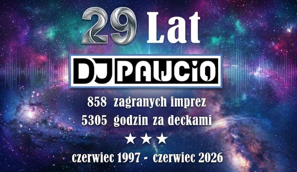 Już od 29 lat nakręcam Wasze imprezy!